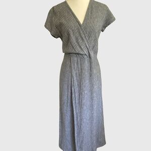 Banana Republic Blue/White Stripe Linen Blend Casual Nautical Summer Dress-Sz-6